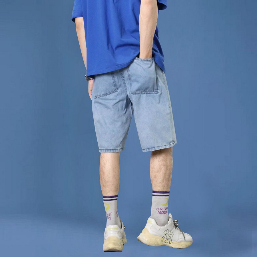 Quần short jean nam lưng thun bên đẹp TS1082 Tronshop