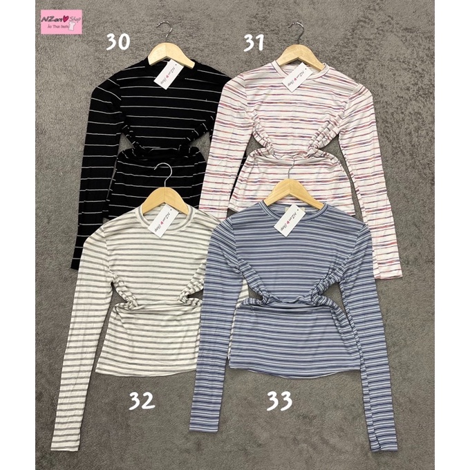 ÁO THUN SỌC TAY DÀI CỔ TRÒN ÔM BODY ( NZON SHOP ) | BigBuy360 - bigbuy360.vn