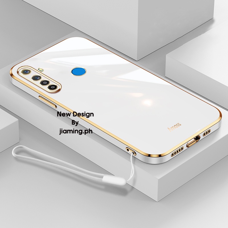 Ốp Điện Thoại Màu Kẹo Thiết Kế Sang Trọng Có Dây Đeo Cho OPPO Realme 5 5i 5S 6i C3 2022