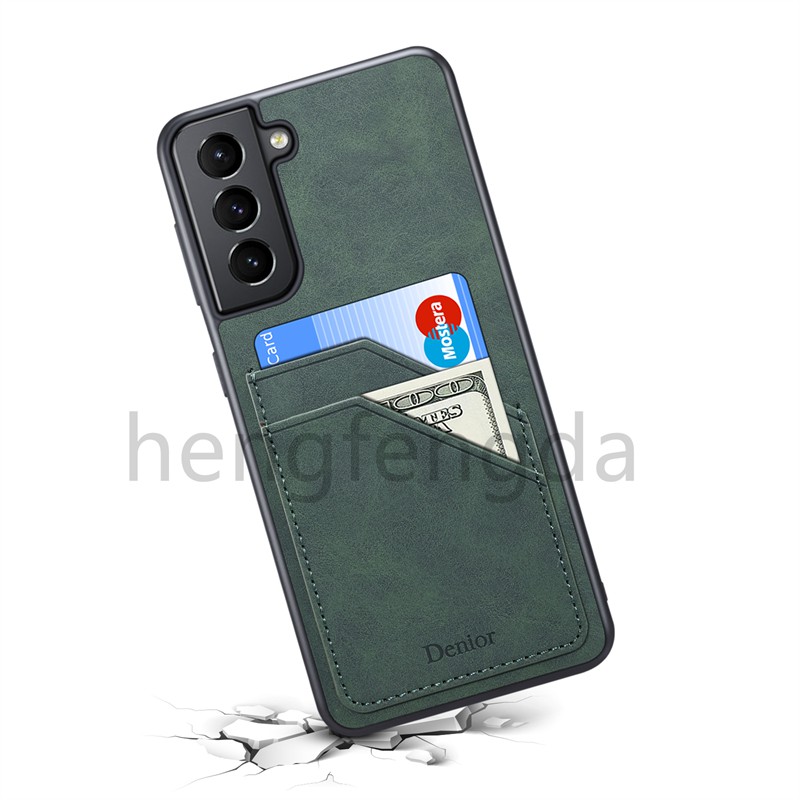 Ốp điện thoại da PU chống sốc có ngăn đựng thẻ dành cho Samsung NOTE20 Ultra S21 PLUS S30