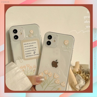 Ốp Điện Thoại Silicon Họa Tiết Hoa Vẽ Tay Xinh Xắn Dành Cho Iphone 12pro 11promax Xr Xs 8plus