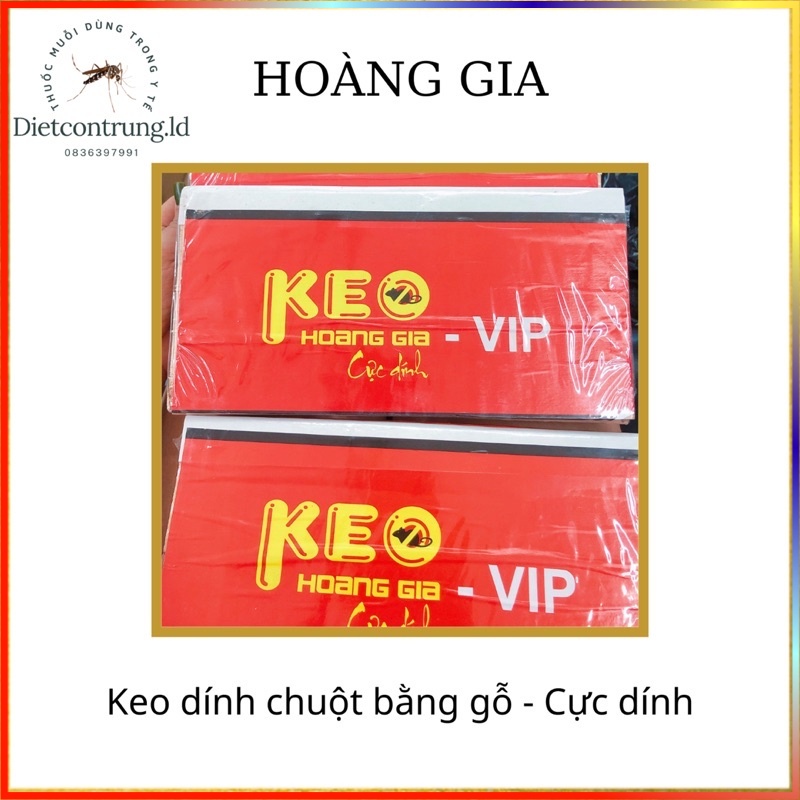 2 miếng keo dính chuột HOÀNG GIA - Siêu dính (làm bằng gỗ) .