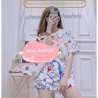 Áo thun tay lỡ Unisex doremon aa006