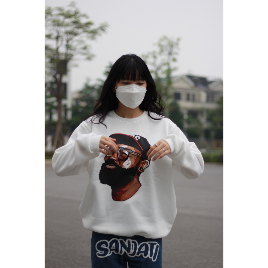Áo Nỉ Sweater hình mặt người