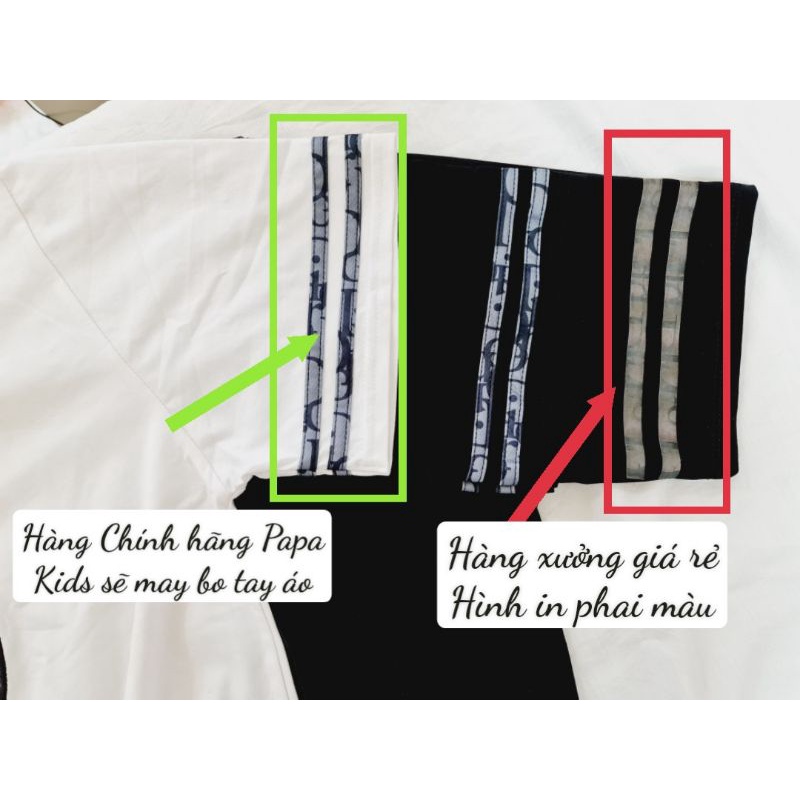 Áo thun nữ dáng thể thao cổ tròn form rộng chính hãng PAPAKIDS size 10-70kg