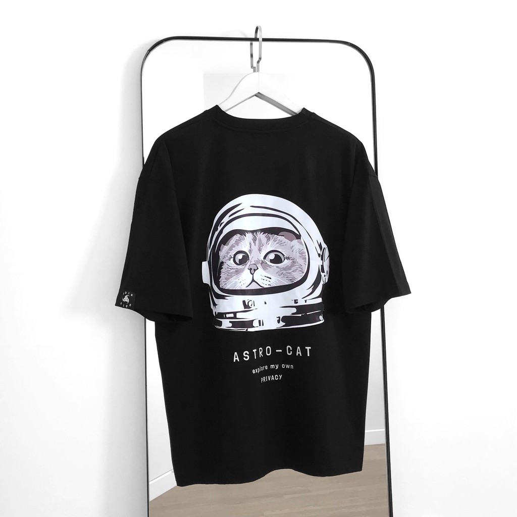 Áo thun Oversize Astro Cat , áo phông cotton nam nữ unisex, ODIN CLOTHING