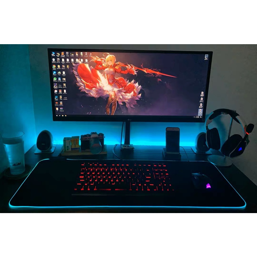 Lót chuột gaming LED RGB, Pad chuột LED RGB - Bàn di chuột LED RGB, LED LIGHT MOUSEPAD