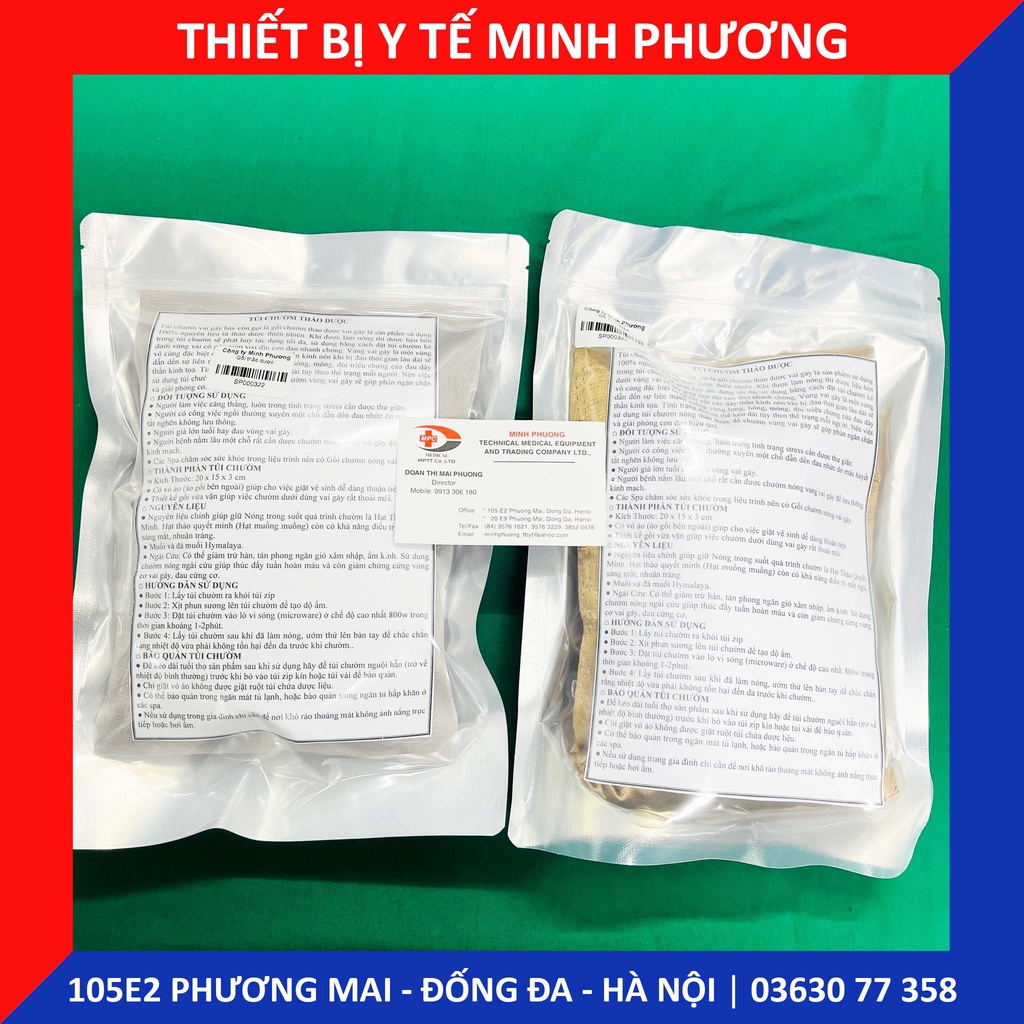 Gối thảo dược chườm vùng vai gáy chữa đau mỏi và đả thông kinh mạch