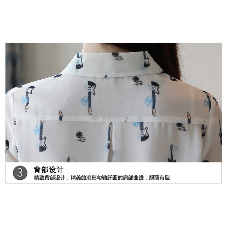 Áo nữ dài tay cổ bẻ bằng vải chiffon thời trang Hàn Quốc | BigBuy360 - bigbuy360.vn