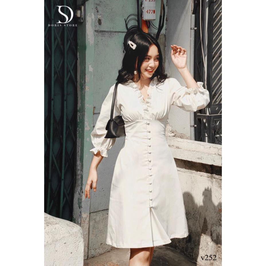 [Tặng Áo Hai Dây Hottrend] Váy Trắng Công Chúa Thiết Kế Tay Bồng, Đầm Trắng Tiểu Thư Kiểu Dáng Hiện Đại, Nữ Tính | BigBuy360 - bigbuy360.vn