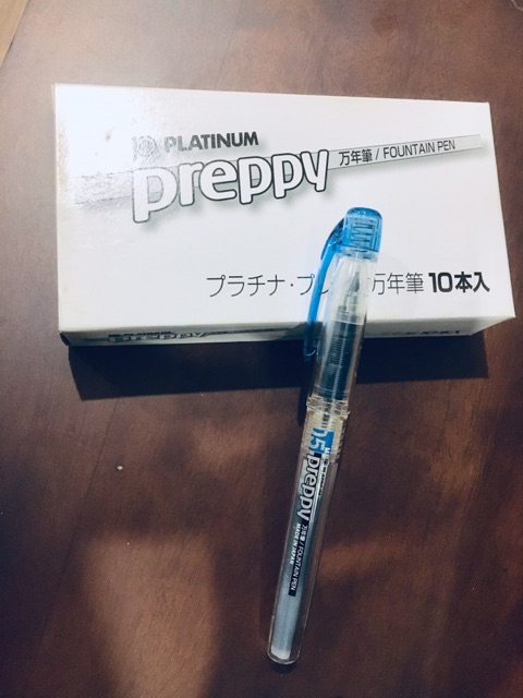 Bút máy Platinum Preppy 05  blue black - Made in Japan