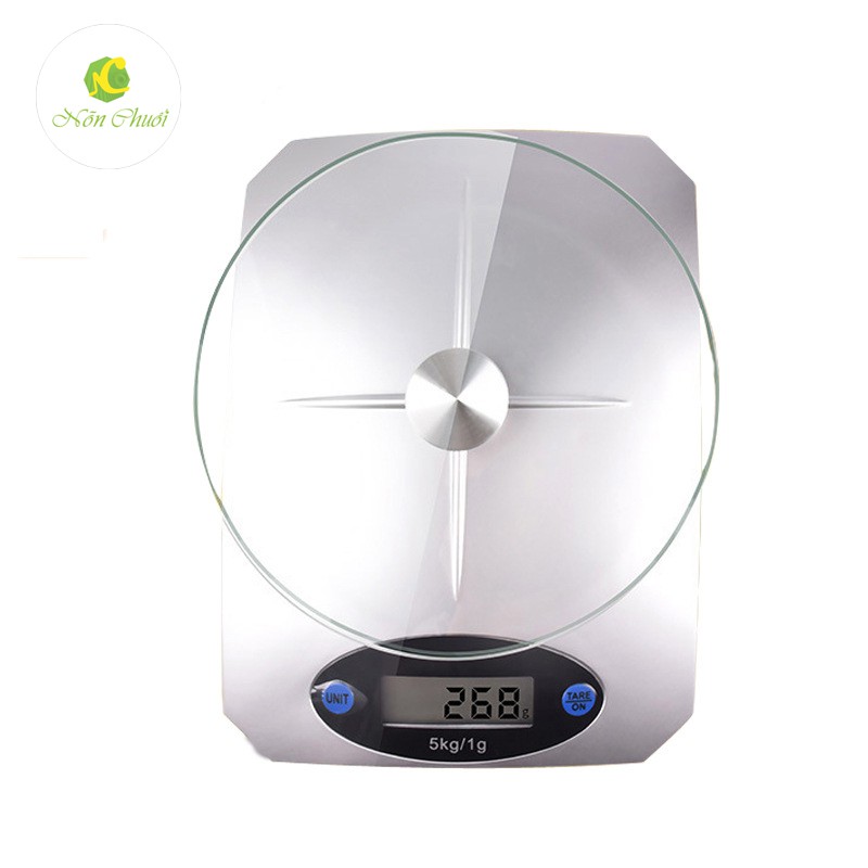 Cân điện tử mini mặt kính trong suốt 5kg