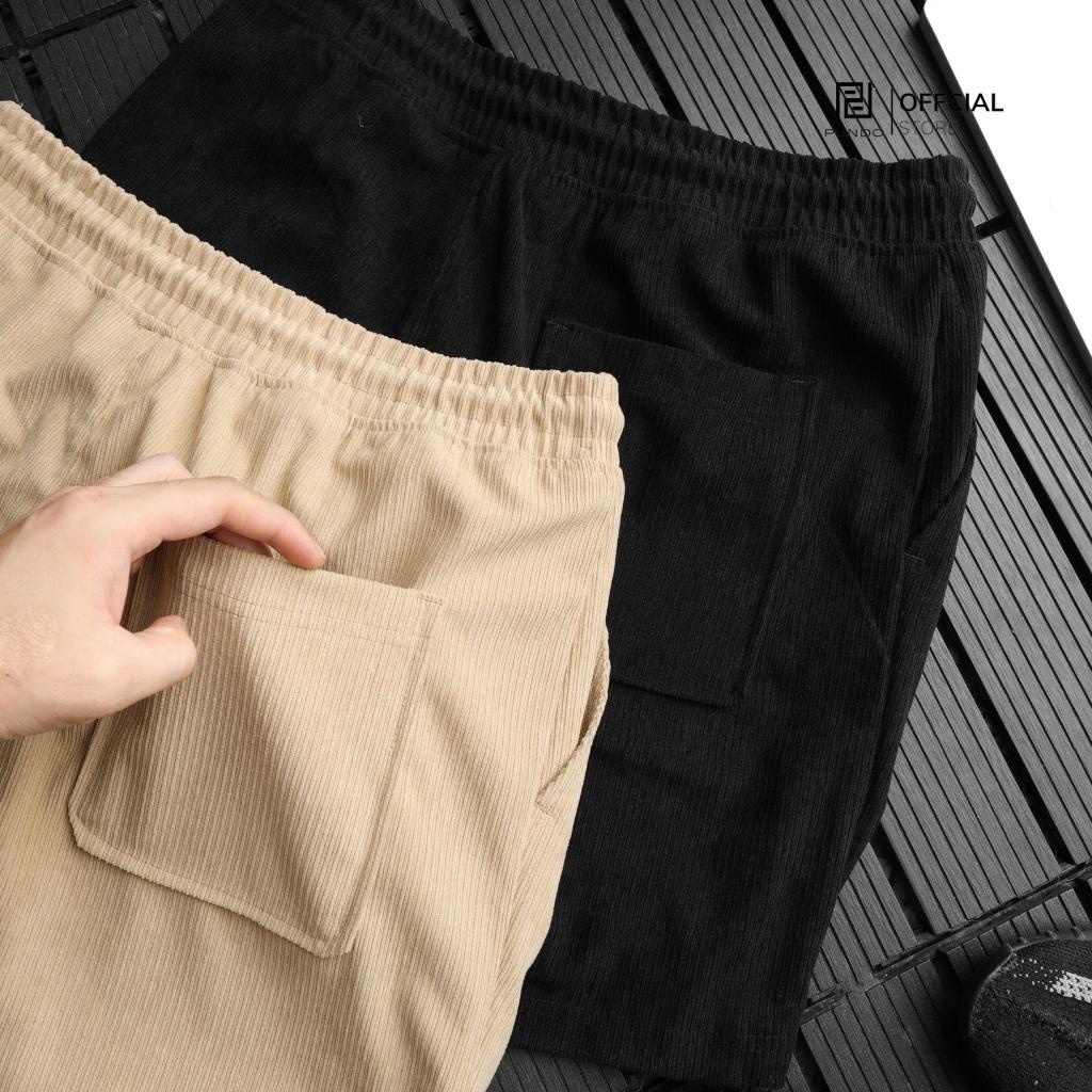 Quần short nam chất vải nhung tăm dày dặn, năng động, thoải mái PUNDO QSPD032