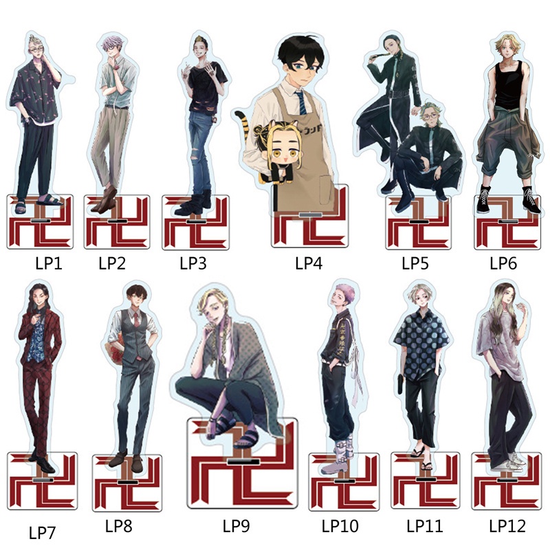 Mô hình nhân vật anime Tokyo Revengers bằng acrylic có đế đỡ để bàn trang trí
