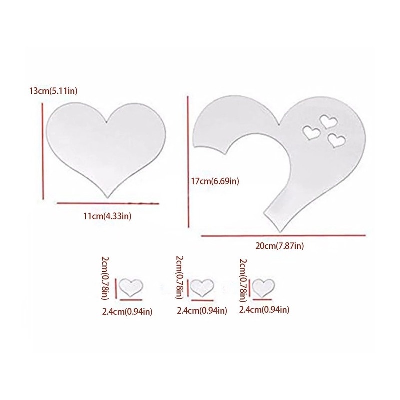 Miếng Dán Tường Họa Tiết Trái Tim 3D Chống Thấm Nước Chống Ăn Mòn Trang Trí Nhà Cửa DIY