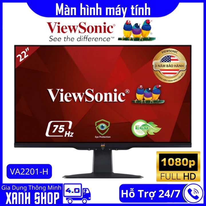 Màn Hình máy tính Viewsonic VA2201-H - 22inch, độ phân giải Full HD, 16.7 triệu màu, tần số quét 75Hz - Bảo hành thumbnail