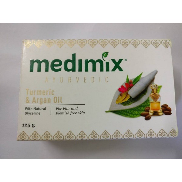 Xà phòng Medimix Ayurvedic Turmeric & Argan oil SÁNG DA-GIẢM THÂM 125g