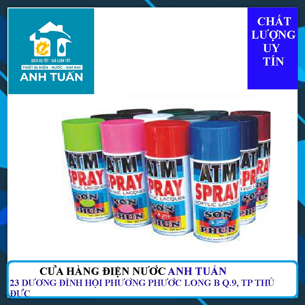 Sơn xịt ATM cầm tay đủ màu tiện lợi - Tổng kho kim khí điện nước