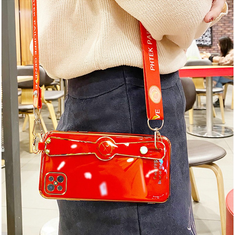 Ốp điện thoại có dây móc tay dành cho Samsung A71 A51 A50 A30s A10 S20+ Ultra S10+ S9+ Note10+ 9 8 M11 A11 6D | BigBuy360 - bigbuy360.vn