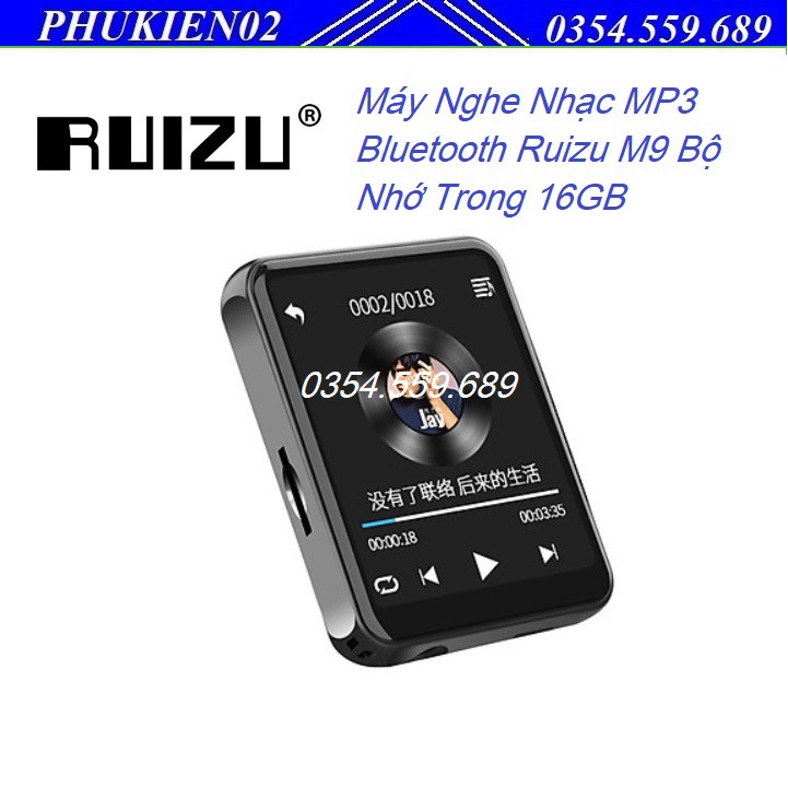 Máy Nghe Nhạc MP3 Bluetooth Ruizu M9 Bộ Nhớ Trong 16GB