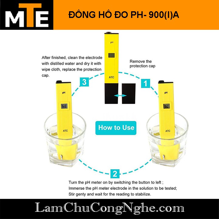 Bút Đo Độ PH Của Nước , Dung dịch thủy sinh, bể cá - ATC