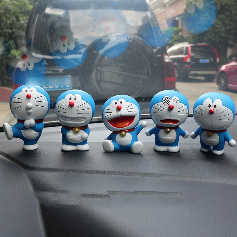 Mô hình mèo ú Doraemon 16 sắc thái trang trí nhà cửa, bàn làm việc, bàn học, tủ sách, taplo ô tô, quà tặng