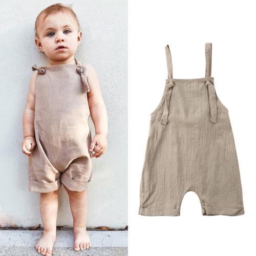 .N.-thời trang Trẻ mới biết đi Trẻ em Bé trai Bé gái Quần yếm Áo liền quần Bộ đồ liền quần Playsuit