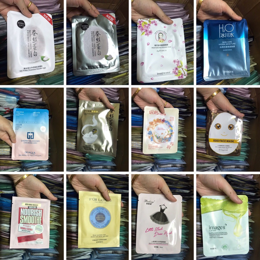 Mặt Nạ Giấy Nội Địa Trung Dưỡng Ẩm, Thư Giãn, Làm Sáng Da Mix màu ngẫu nhiên NPP Shoptido | BigBuy360 - bigbuy360.vn