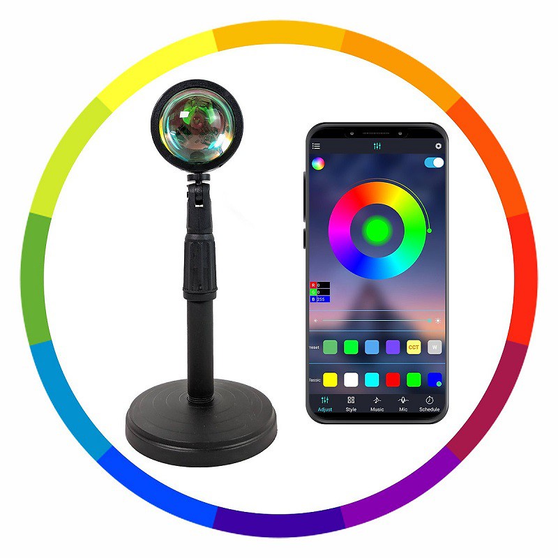 Đèn hoàng hôn Siêu Hot TIKTOK có mika chuyển đổi 4 màu,đèn led trang trí chụp ảnh quay video livestream rất đẹp
