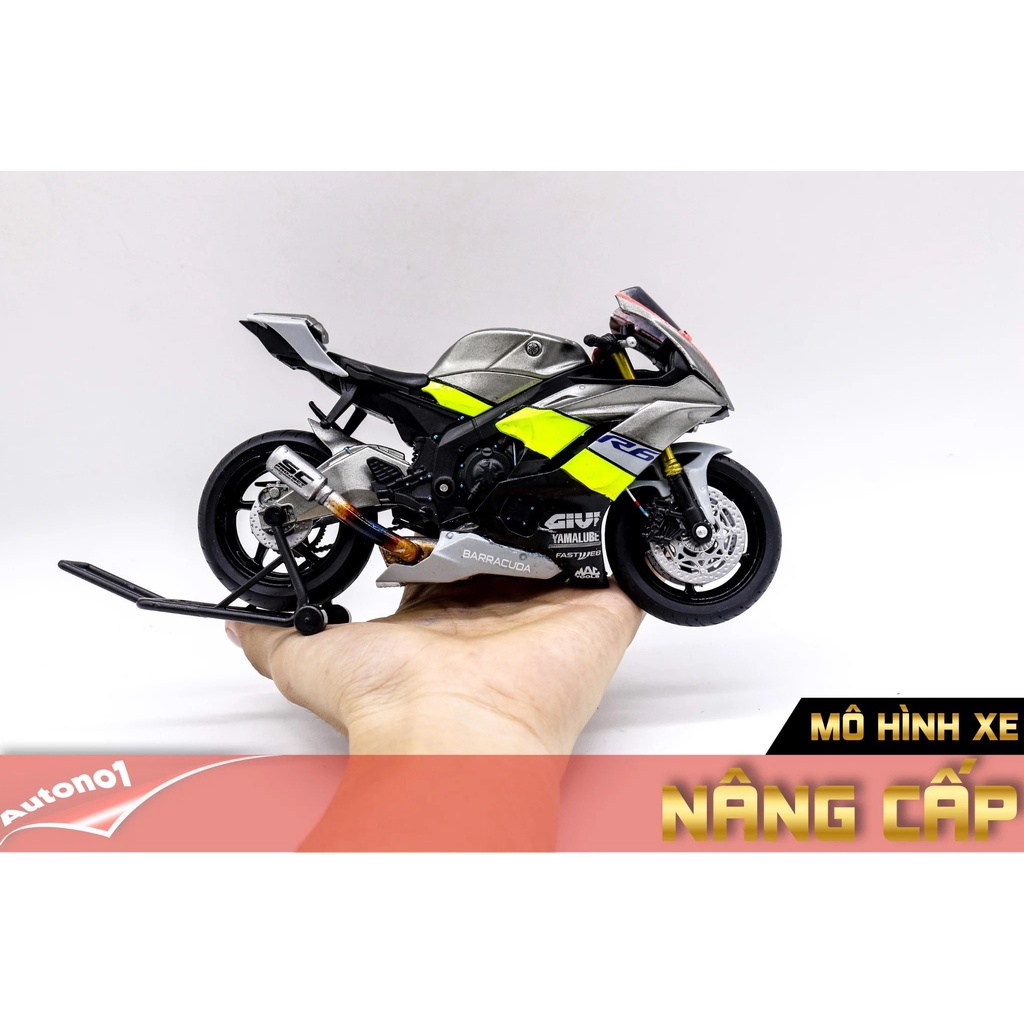 MÔ HÌNH YAMAHA R6 2020 GREY ĐỘ PÔ SC 1:12 AUTONO1 D197