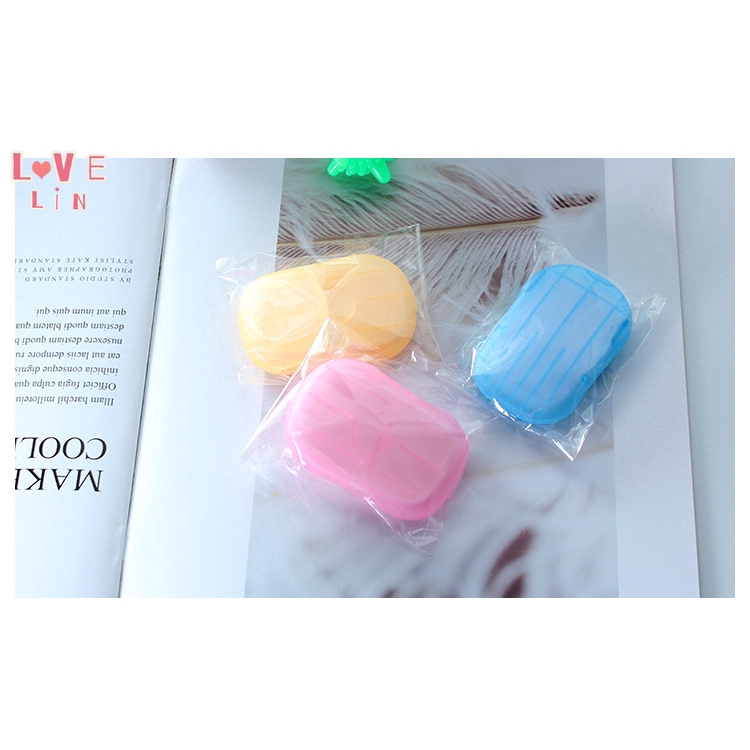 (Hàng Mới Về) Hộp Xà Phòng Giấy Mini Dùng Một Lần Tiện Lợi Du Lịch