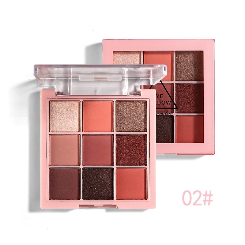 Bảng Phấn Mắt 9 Ô VUÔNG NUDE 3048 LAMEILA Nhũ Mắt eye shadows đủ tông kim tuyến lì lâu trôi mềm mịn chuẩn màu MÙI STORE