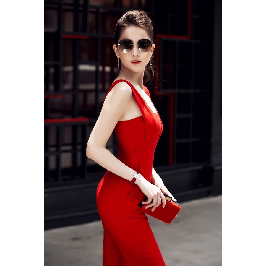 Jumpsuit đỏ đô  bigsize