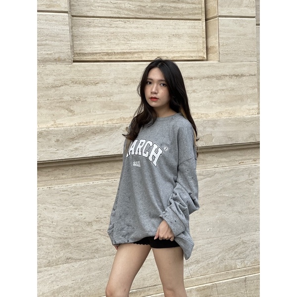 [Mã 12FASHIONSALE1 giảm 10K đơn 50K] Áo Sweater Nỉ Bông MARCH Nam Nữ Unisex (Ảnh thật/Có sẵn) | BigBuy360 - bigbuy360.vn
