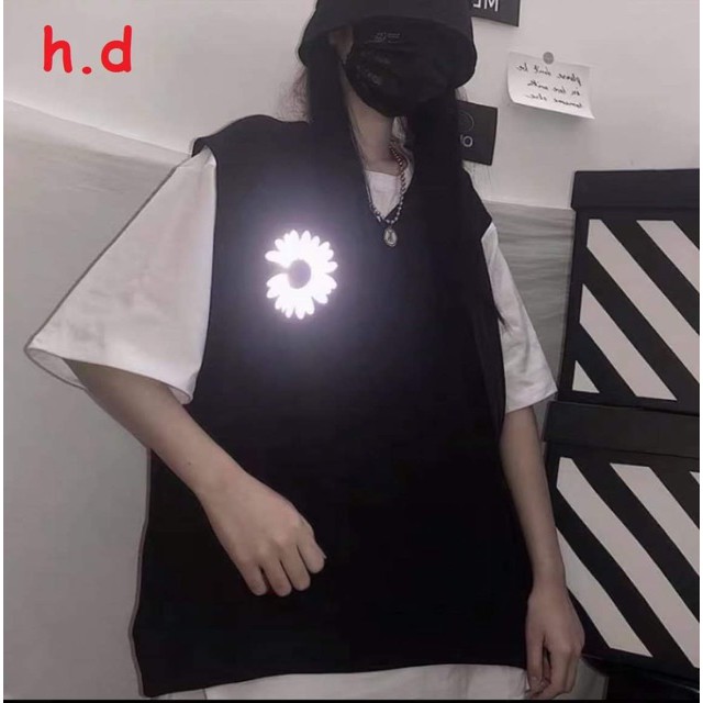 Sét hai món gile hoa cúc phản quang ngắn tay HĐ12