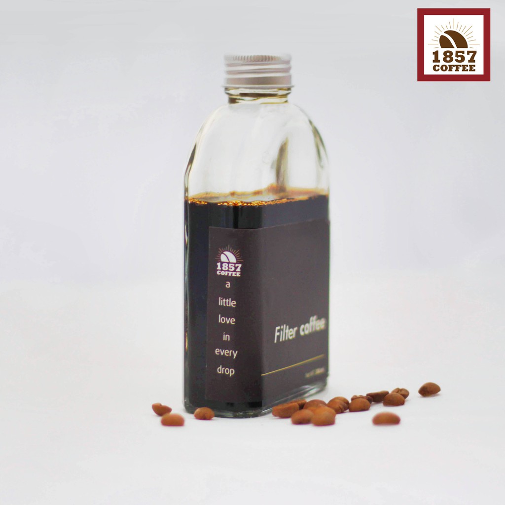Cà phê phin việt Robusta pha sẵn nguyên chất, cà phê phin rang mộc chai 200ml - 1857 Coffee | BigBuy360 - bigbuy360.vn