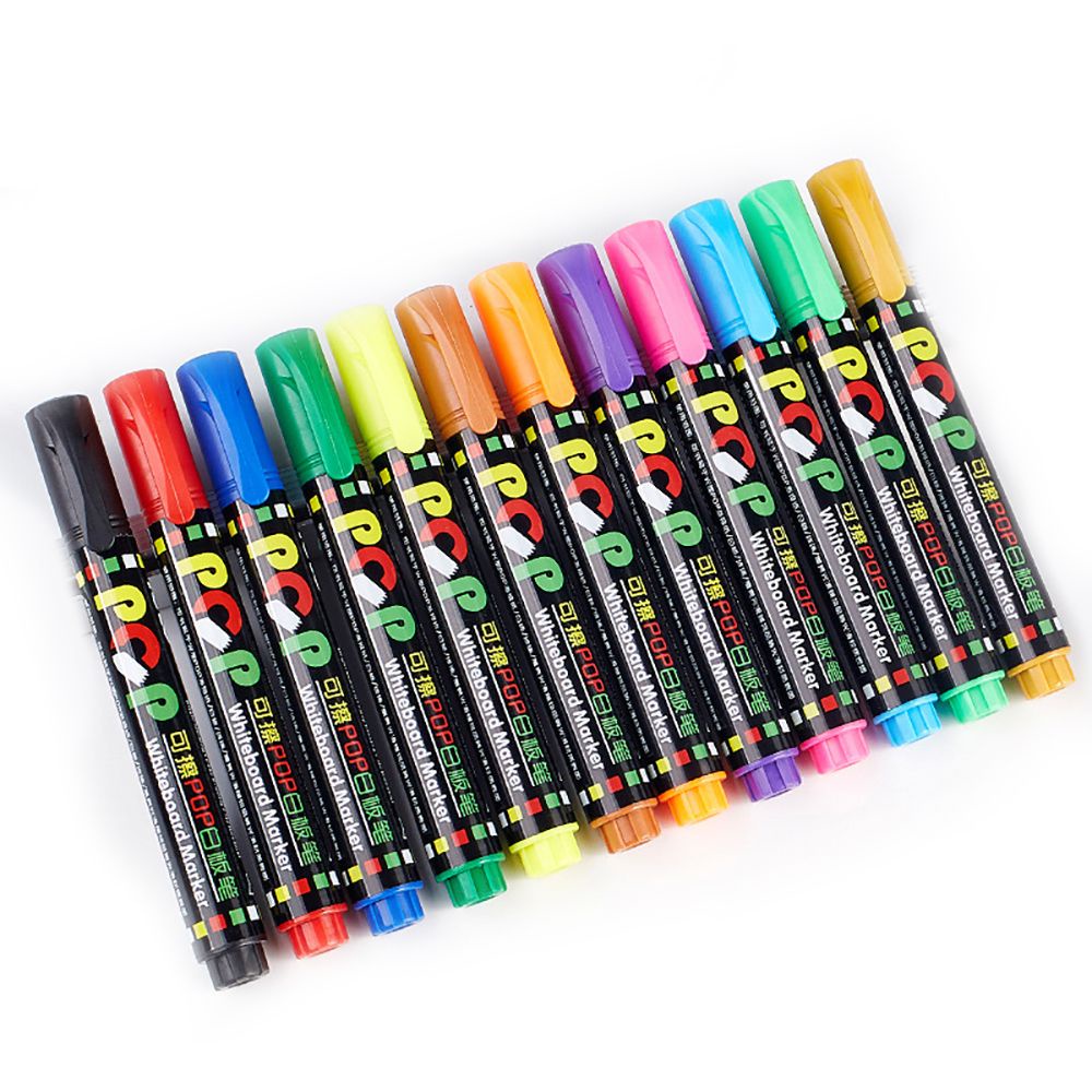 Bộ bút viết bảng trắng 12 màu sắc thần kỳ chuyên dùng cho trẻ em