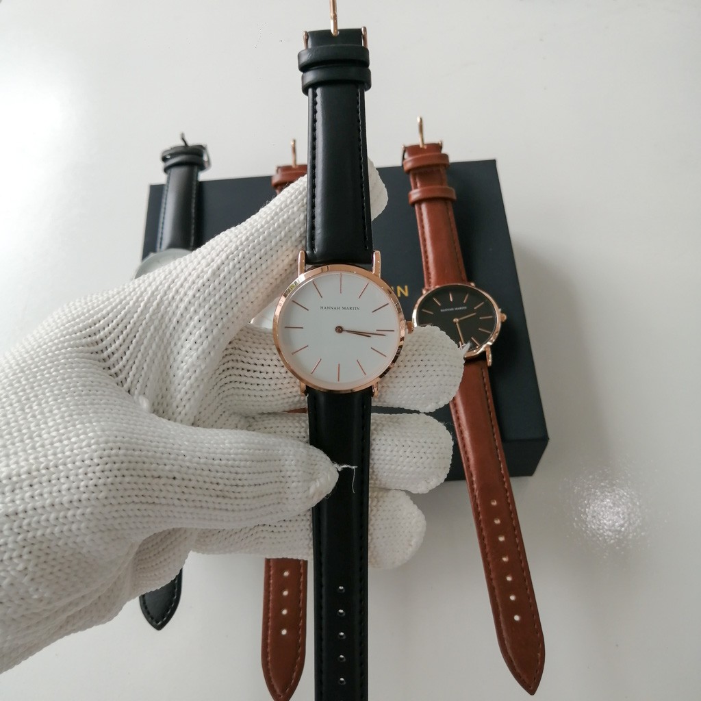 Đồng hồ nữ HANNAH MARTIN siêu mỏng hàng chính hãng máy Nhật cao cấp dây da sang trọng | BigBuy360 - bigbuy360.vn