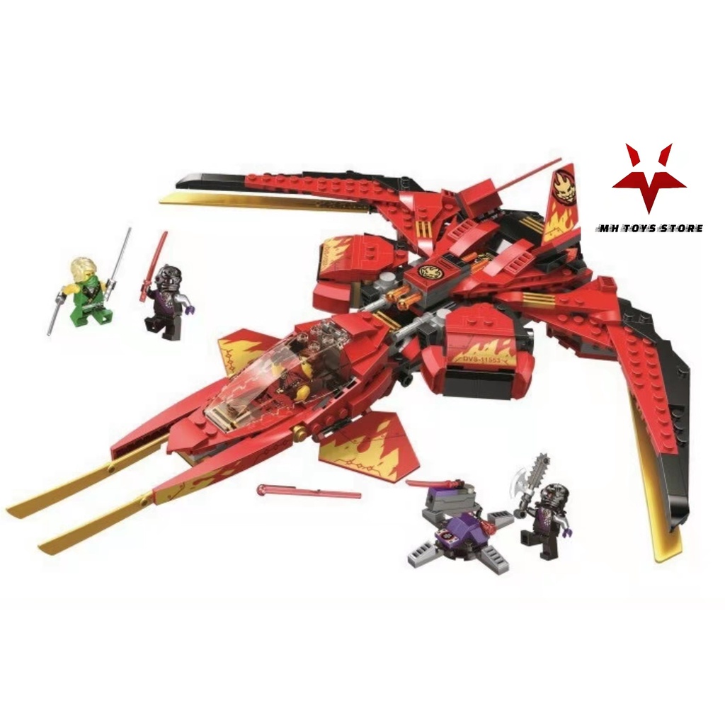 Đồ chơi lego xếp hình lắp ráp ninja 11553 - 537chi tiết - chiến đấu cơ của kai