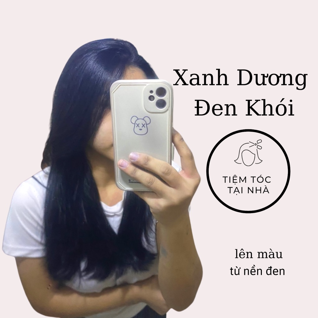 Thuốc nhuộm tóc Xanh Dương Đen Khói tặng kèm oxy và gang tay
