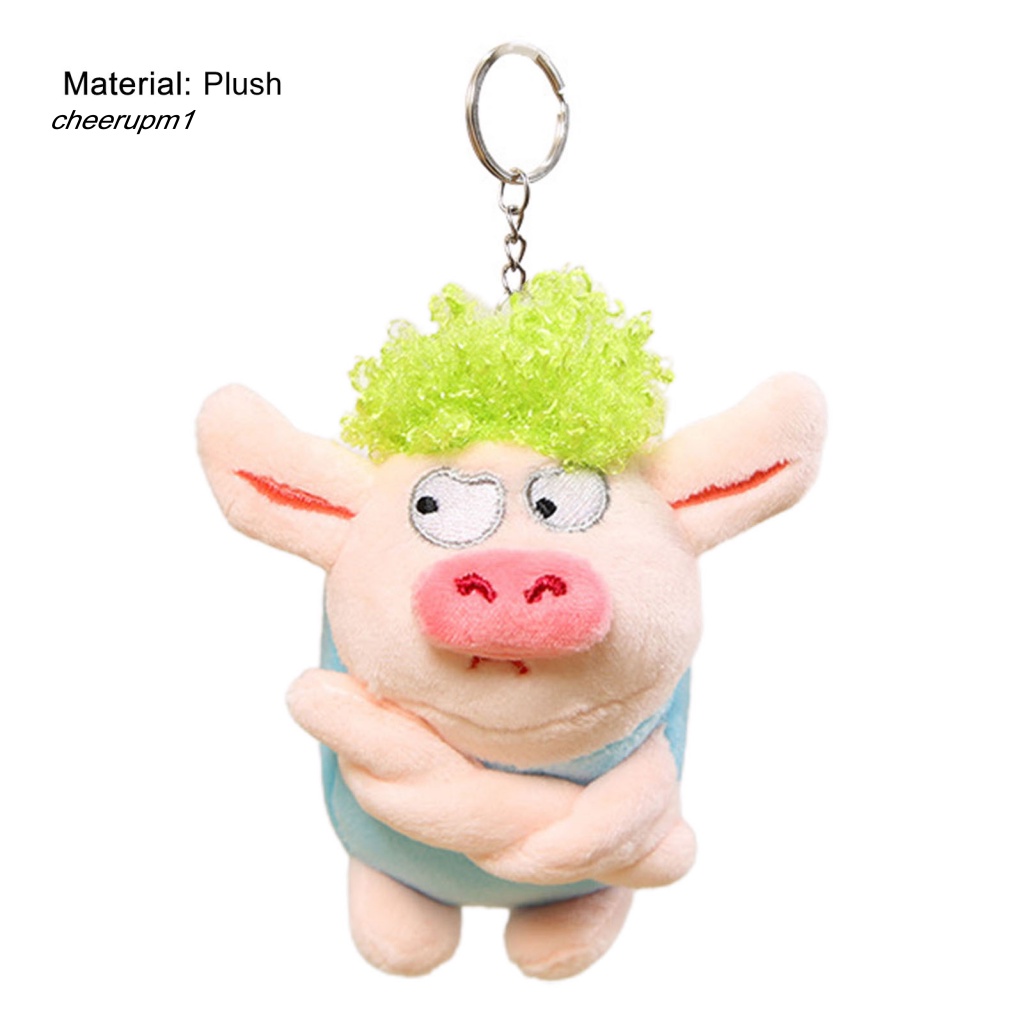 Móc Khóa Heo Nhồi Bông Màu Xanh Lá Dễ Thương