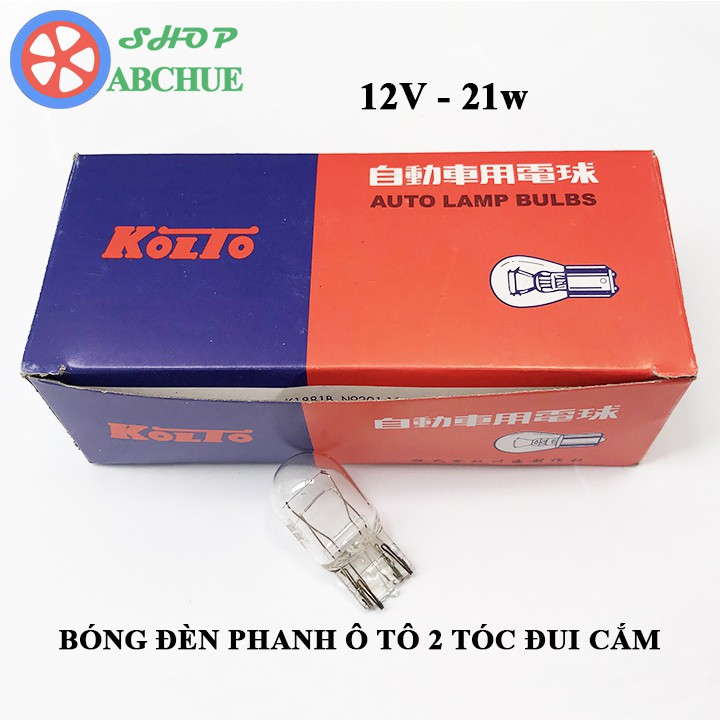 Combo 10 Bóng Đèn Phanh Đèn Thắng Ô Tô Đui Cắm T20 2 Tóc 12V 21/5W