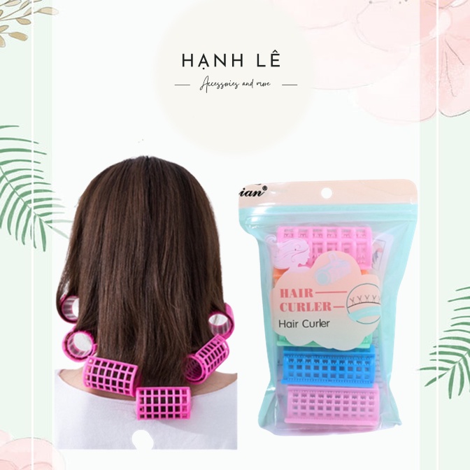 Lô cuốn tóc set 5 cái xinh xắn tạo kiểu giữ nếp cho tóc tiện lợi