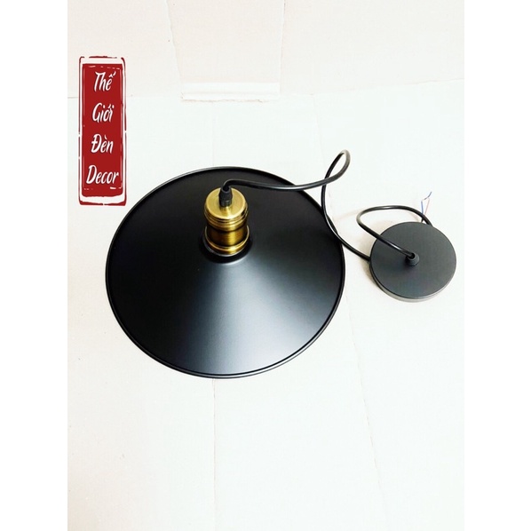 Đèn thả trang trí T047 , Chao đèn thả trần quán cafe chao đĩa bay đui đồng 22CM 26CM 30CM