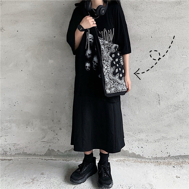 Túi đeo vai canvas họa tiết hoa điểu phong cách harajuku thời trang cho nam và nữ 22168