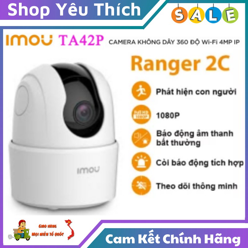 Camera Trong Nhà FREE SHIP Camera IP Wifi IMOU Ranger 2C TA42P 4Mpx Xoay 360° - Camera Trong Nhà Độ Nét Cao 1080FullHD