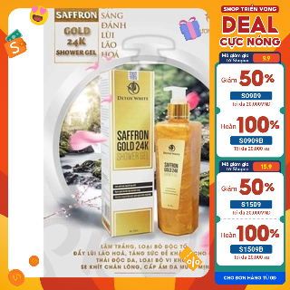 Sữa tắm saffron detox'white làm da trắng sáng