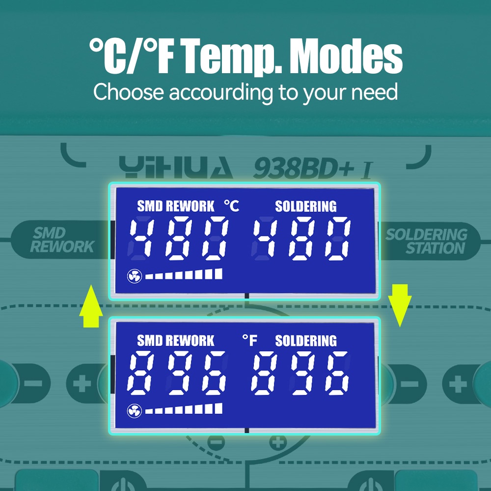 Trạm Hàn Khí Nóng YIHUA 938BD + - I 740W BGA