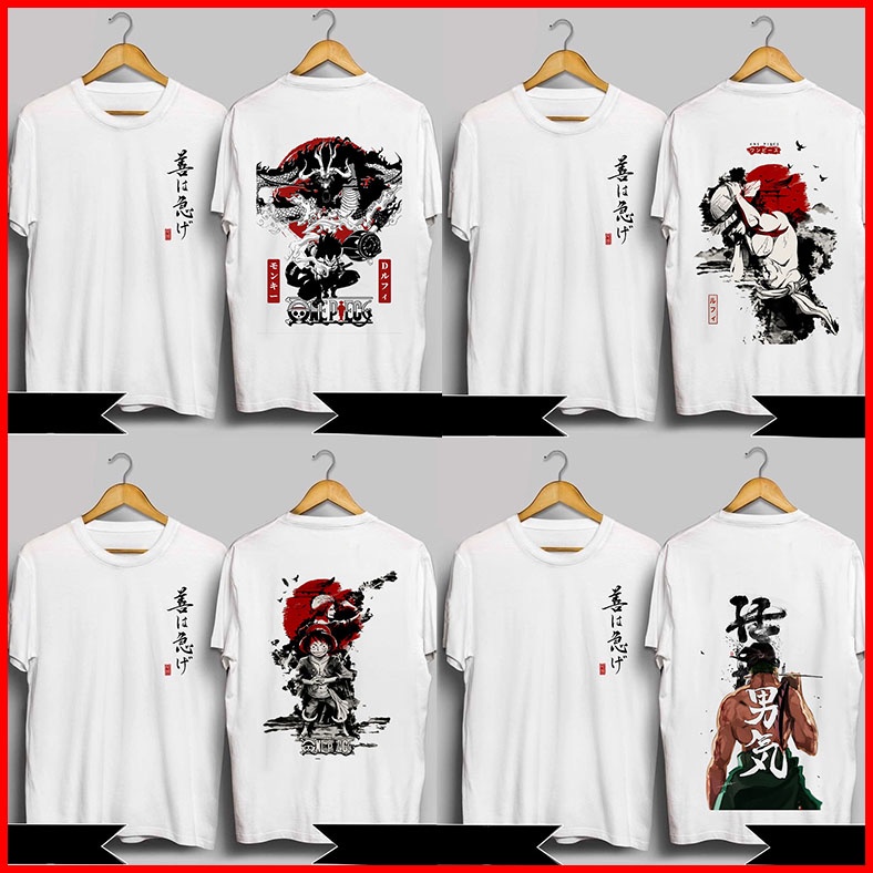 BST Áo thun in hình Zoro Ace Luffy One Piece Siêu Độc | Manga Anime Đẹp