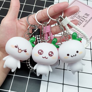 Móc khóa mầm cây - củ cải cute